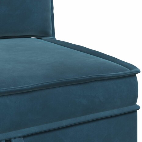 Bank met opslag Blauw Fluweel 8