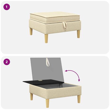 Bank met opslag Stof 8
