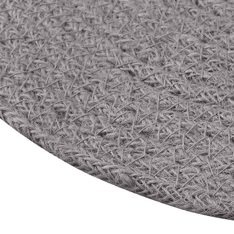 Jute placematten 12 st Grijs 100% Tossa Jute 3