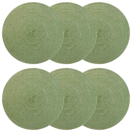 Jute placematten 6 st Olijfgroen 100% Tossa Jute 1