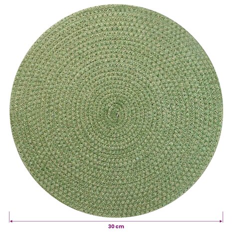 Jute placematten 12 st Olijfgroen 100% Tossa Jute 5