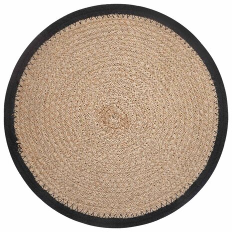 Jute placematten 6 st Naturel en Zwart 100% Tossa Jute 2