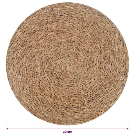 Zeegroene placemats 4 st Naturel 100% Zeegras 5