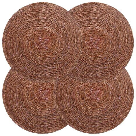 Zeegroene placemats 4 st Bruin 100% Zeegras 1