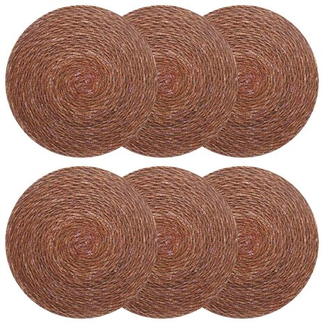 Zeegroene placemats 6 st Bruin 100% Zeegras 1