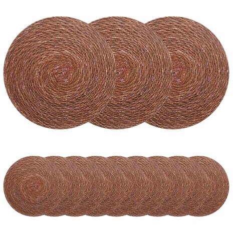 Zeegroene placemats 12 st Bruin 100% Zeegras 1
