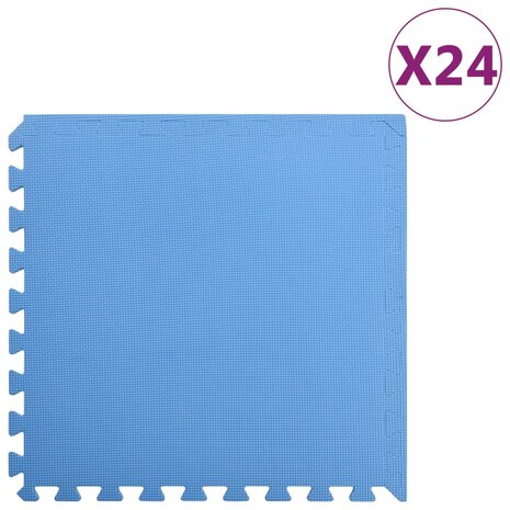 Vloermatten 24 st 8,64 ㎡ EVA-schuim blauw 2