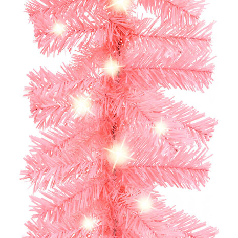 Kerstslinger met LED-lampjes 20 m roze 5