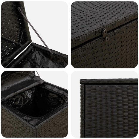 Kussenbox 55 x 55 x 69 cm staal 8