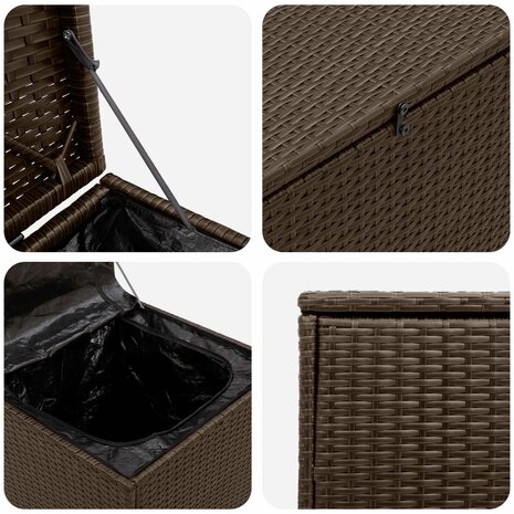 Kussenbox 55 x 55 x 69 cm staal 8
