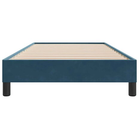 Boxspring zonder matras fluweel donkerblauw 80x210 cm 5