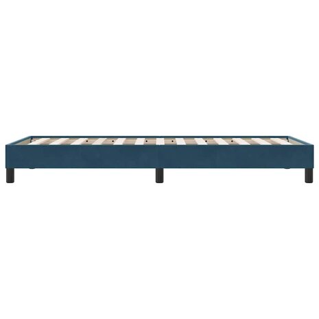 Boxspring zonder matras fluweel donkerblauw 80x210 cm 6