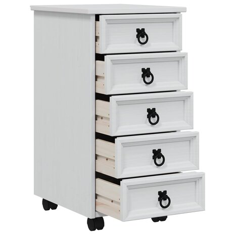Rolkast met lades CORONA Massief grenenhout en engineered wood 3