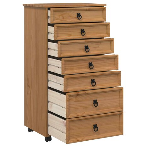 Rolkast met lades CORONA Massief grenenhout en engineered wood 3