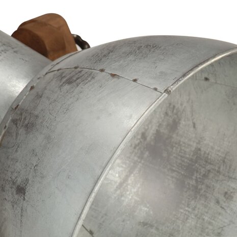 Vloerlamp E27 massief mangohout zilverkleurig 7