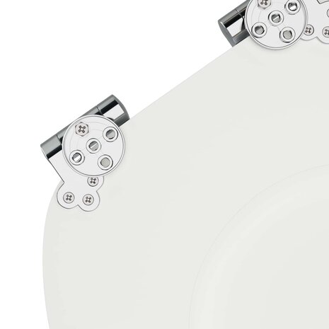 Zachte sluit toiletbril Wit 44 x 38 cm MDF-plaat 6