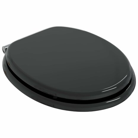Zachte sluit toiletbril Zwart 44 x 38 cm MDF-plaat 2