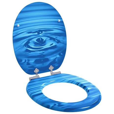 Zachte sluit toiletbril Blauwe Druppel 44 x 38 cm MDF-plaat 1