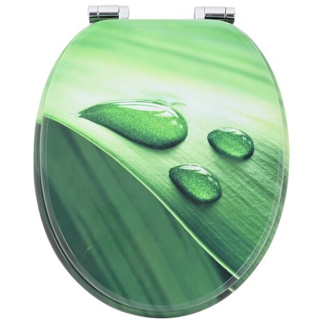 Zachte sluit toiletbril Groene Druppel 44 x 38 cm MDF-plaat 4