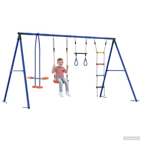 Buiten Schommelset Meerkleurig 330 x 185 x 185 cm Staal en PE 3