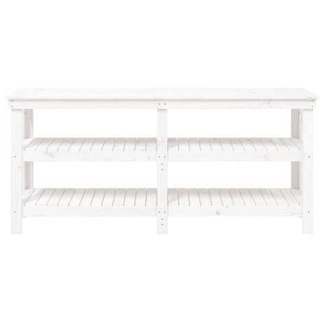 Werkbank 181x50x80 cm massief grenenhout wit 4