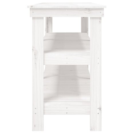 Werkbank 181x50x80 cm massief grenenhout wit 5