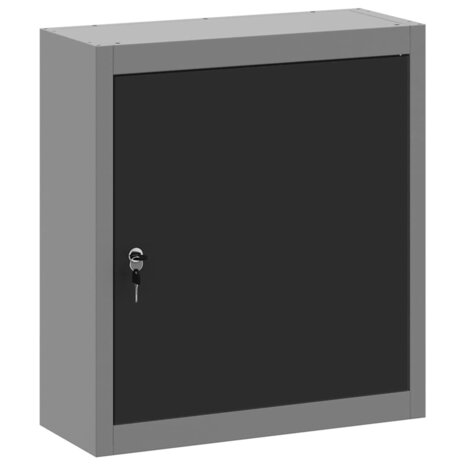 Gereedschapskast met plank Zwart en Grijs 50 x 20 x 55 cm 2