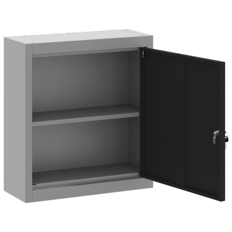 Gereedschapskast met plank Zwart en Grijs 50 x 20 x 55 cm 5