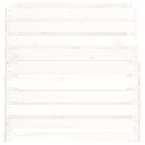 Compostbak 80x80x78 cm massief grenenhout wit 6
