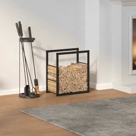 Haardhoutrek 55x30x61 cm staal zwart 3