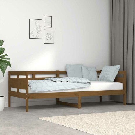 Slaapbank massief grenenhout honingbruin 80x200 cm 1