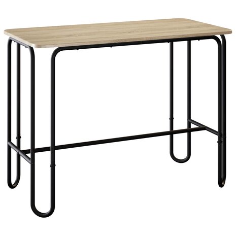 Eettafel 100 x 50 x 75 cm Bewerkt hout Sonoma Eiken Rechthoekig 2