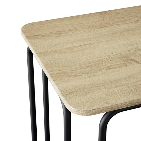 Eettafel 100 x 50 x 75 cm Bewerkt hout Sonoma Eiken Rechthoekig 6