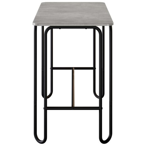 Eettafel 100 x 50 x 75 cm Bewerkt hout Betongrijs Rechthoekig 4