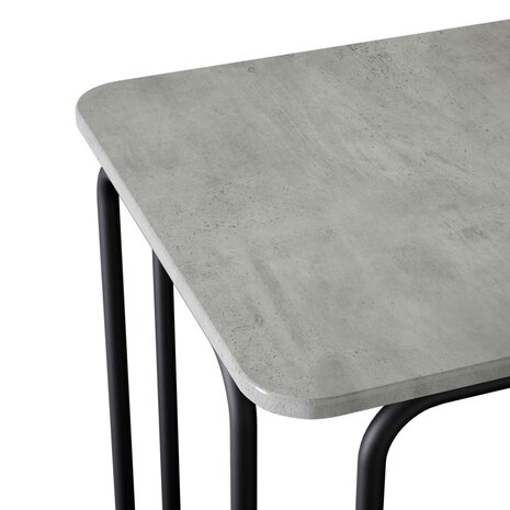 Eettafel 100 x 50 x 75 cm Bewerkt hout Betongrijs Rechthoekig 6