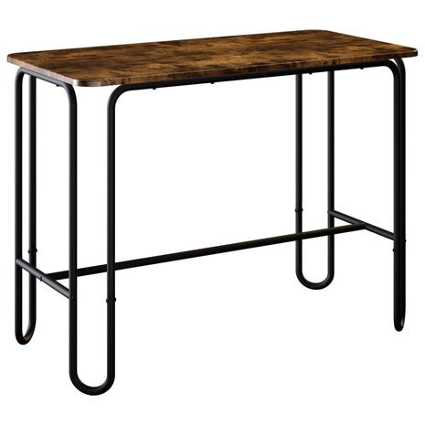 Eettafel 100 x 50 x 75 cm Bewerkt hout Gerookt eiken 2