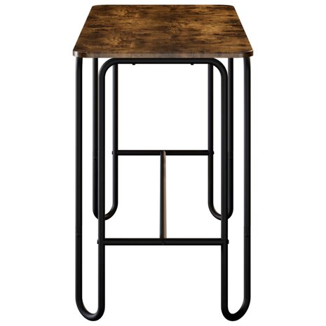 Eettafel 100 x 50 x 75 cm Bewerkt hout Gerookt eiken 4
