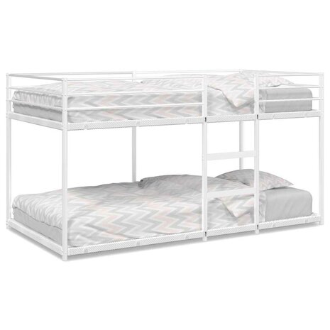Stapelbed zonder matras 107x203 cm staal wit 2