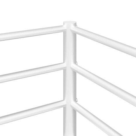 Stapelbed zonder matras 107x203 cm staal wit 9