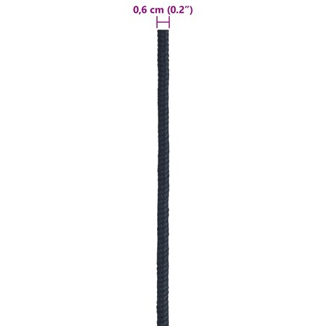 Boottouw 0.6 mm 25 m Koninklijk Blauw Polyester 7