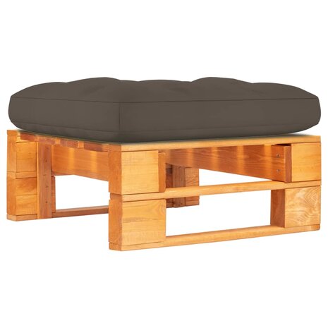 Tuinhocker pallet honingbruin ge&iuml;mpregneerd grenenhout 1