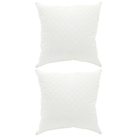 Hoofdkussen FULDA 2 st 50 x 50 cm 100% Ganzendons en Veer Wit 2