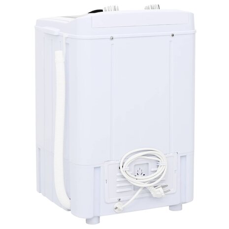 Mini Wasmachine met Enkele Wasbak 4,6 kg Zwart en Wit 5