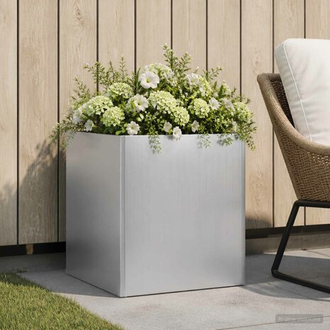 Plantenbak zilver 20 x 20 x 20 cm Gegalvaniseerd staal 1