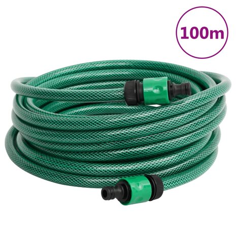 Zwembadslang 100 m PVC groen 5