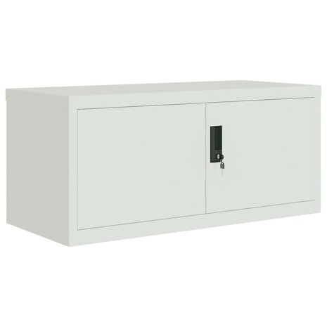 Archiefkast 90x40x40 cm staal lichtgrijs 2