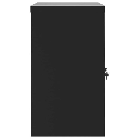 Archiefkast 90x40x70 cm staal zwart 5
