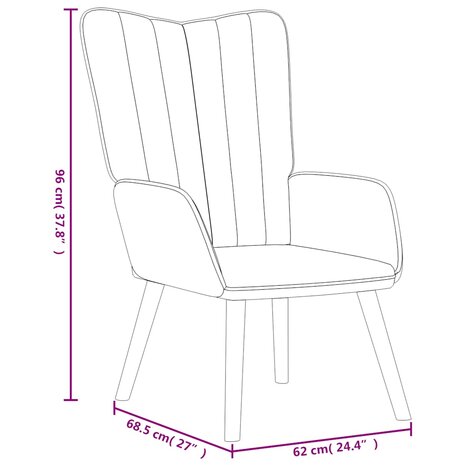 Relaxstoel fluweel zwart 8