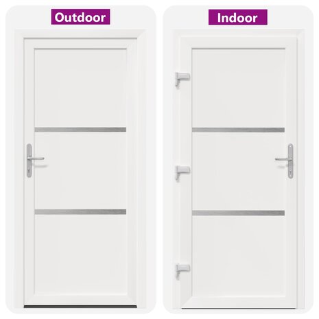 Voordeur Wit 98 x 208 cm PVC 8