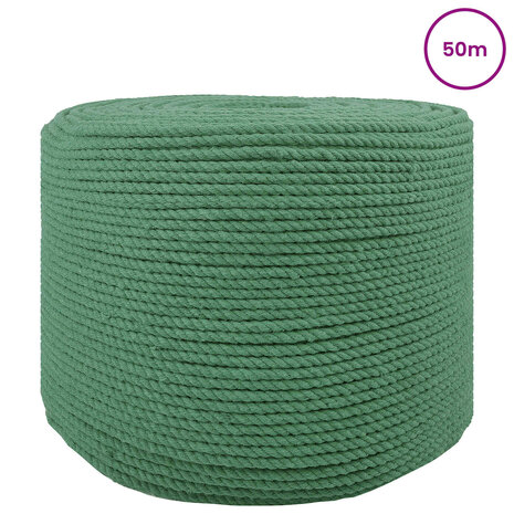 Katoen Touw 4 mm 50 m Groen 100% Katoen 2